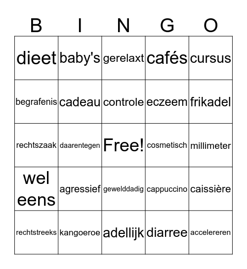 Blok 12 Bingo Card