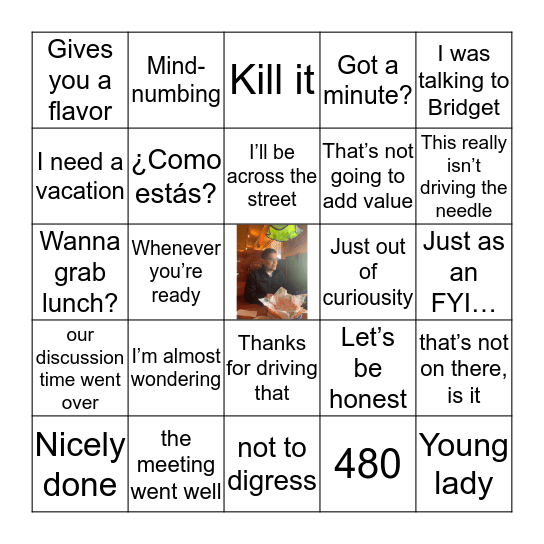 Weinstein Bingo Card