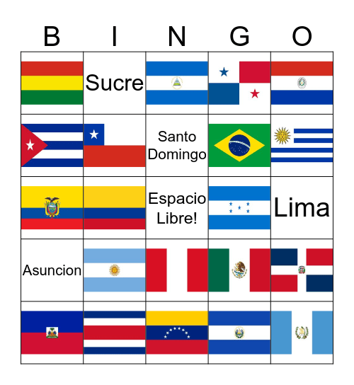 Bingo Cultural Bingo Card