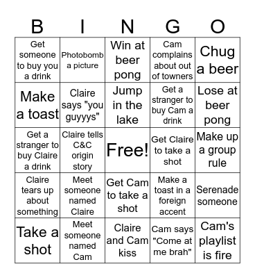 C&C BINGO Card