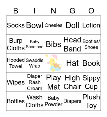 BABY SHOWER Bingo Card