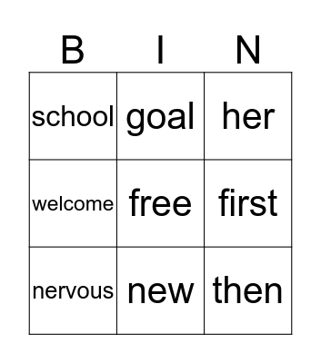 BINGO Card