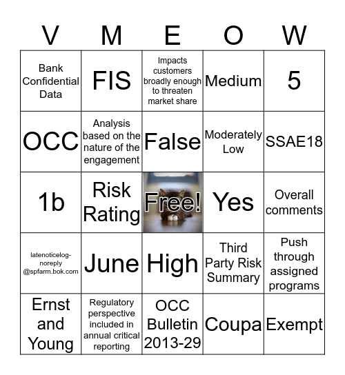 Wild Card Bingo Card