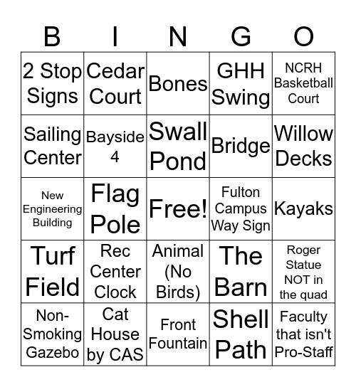 Family Wars- Selfie Bingo  Bingo Card