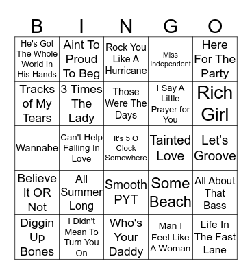 Boondocks Brews, Beats & Bingo 14-7 Bingo Card