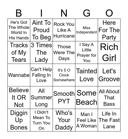 Boondocks Brews, Beats & Bingo 14-7 Bingo Card