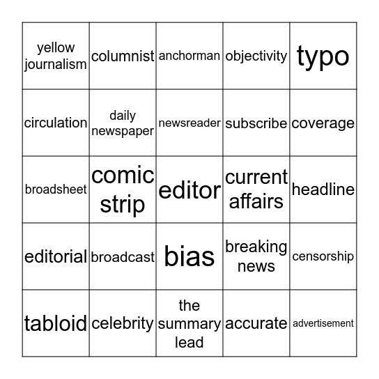 Bingo Card