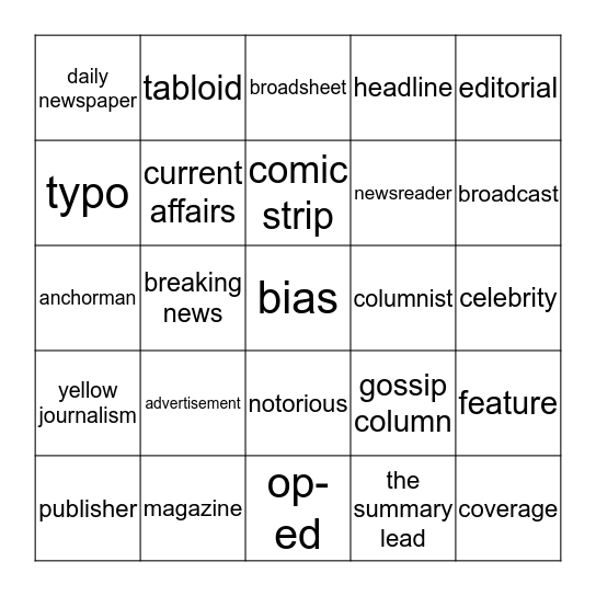 Bingo Card