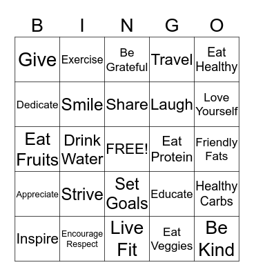 Invest in You Bingo Card