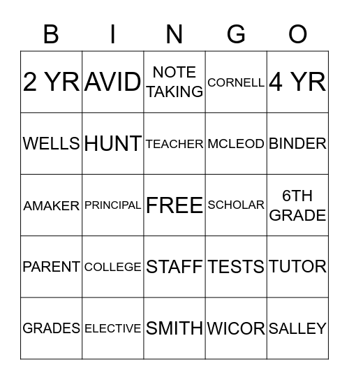 Bingo Card