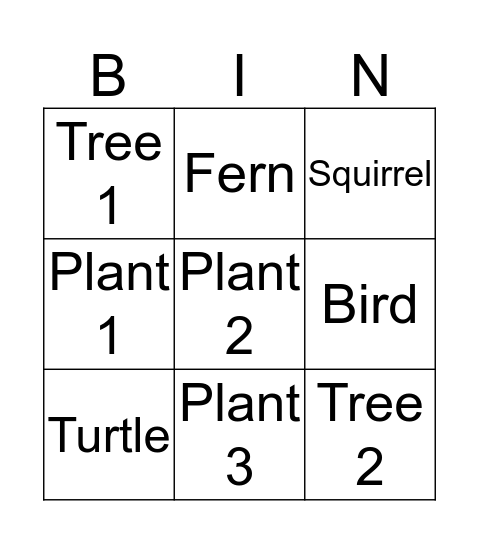 BioPond Bingo Card