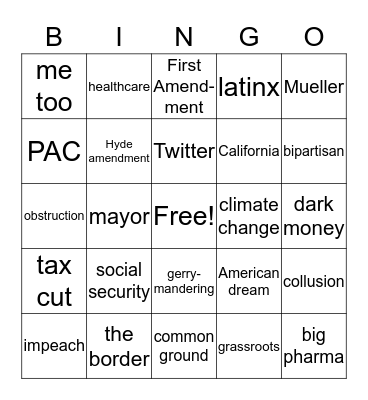 Bullshit Bingo Card