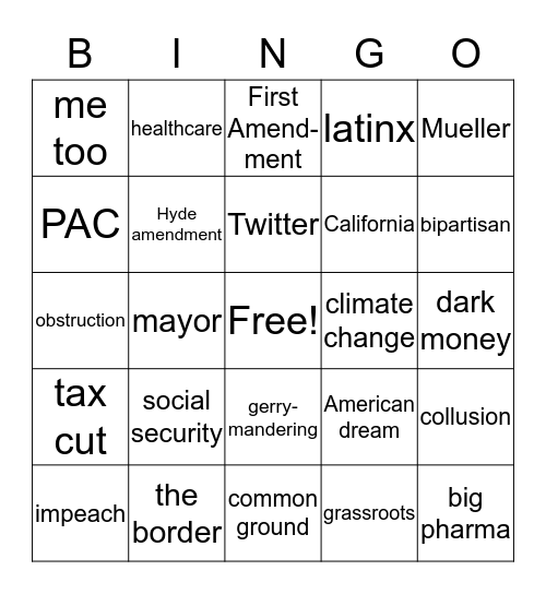 Bullshit Bingo Card