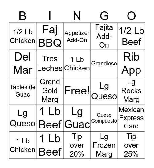 L9 Server Bingo Card