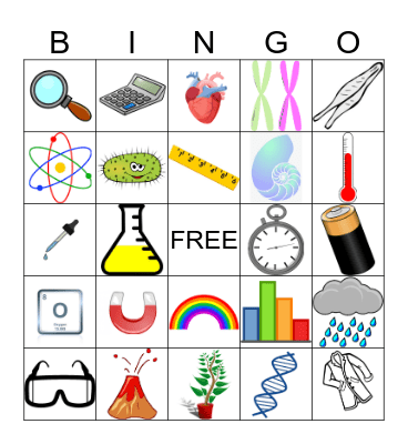 Wacky Science Bingo Card