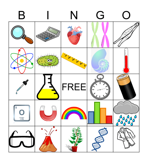 Wacky Science Bingo Card