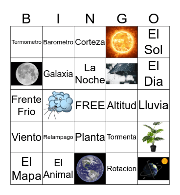 Earth Science Bingo Card