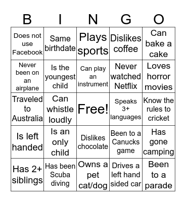June Manager's Bingo Card