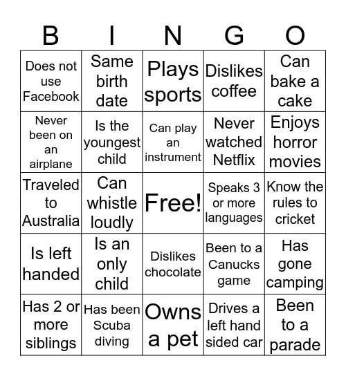 June Manager's Bingo Card