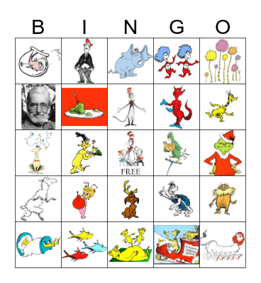 Dr. Seuss Bingo Card
