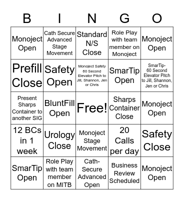 FY19- Final Frenzy Bingo Card
