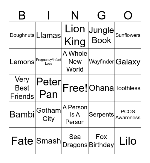 Pre-Order 4 Bingo Card