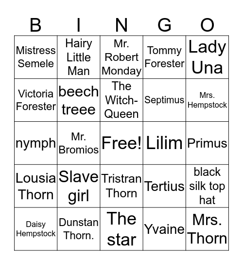 Stardust Charters  Bingo Card