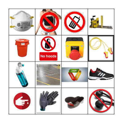 Safety Friday Bingo Card