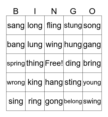 /ng/ Bingo Card