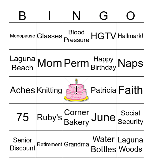 75th Birthday Bingo! Bingo Card