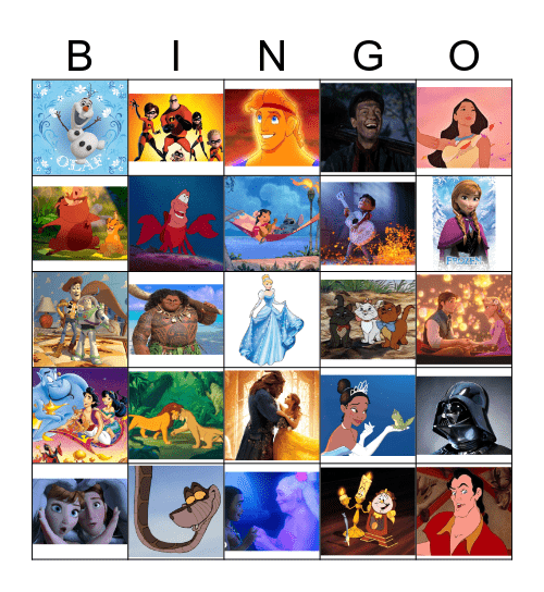 Disney Bingo Card