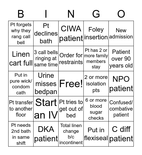 PCU Tech Week Bingo Card