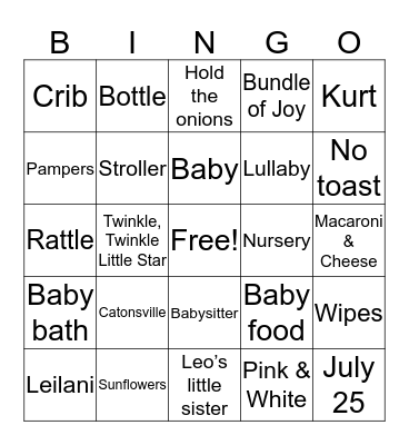 123 Bingo Card