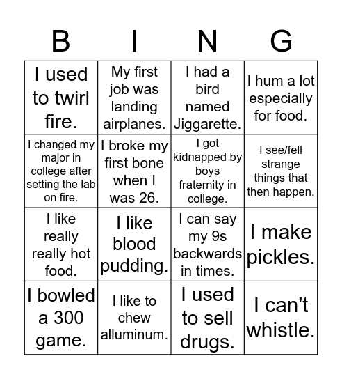 Suite Retreat Bingo Card