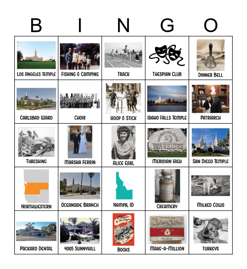 Floyd Packard Bingo Card