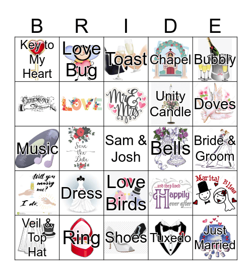 BRIDAL SHOWER BINGO Card