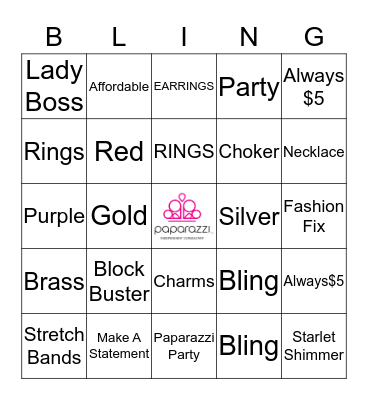 MY PAPARAZZI BINGO Card