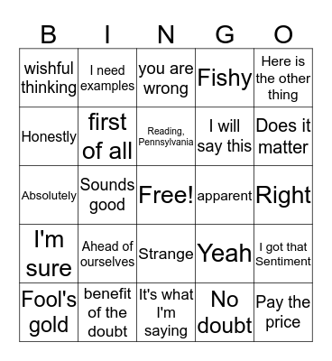 Steinmetz Bingo Card