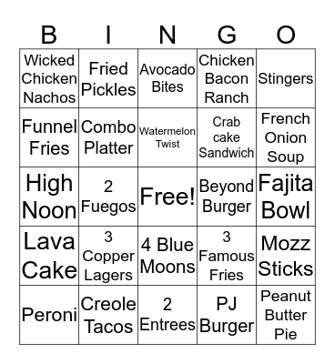 Bingo!!! Bingo Card