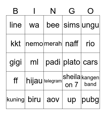 na fla Bingo Card