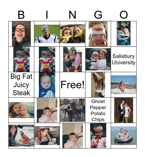 Caroline Bingo Game Two Bingo Card