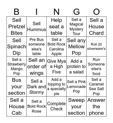 I'M IN A GOOD MOOD THANK YOU Bingo Card