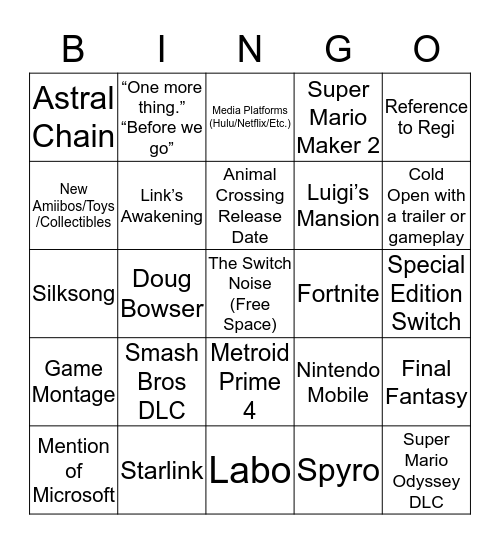 Bingo Card