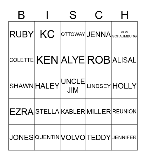 GAME NIGHT Bingo Card