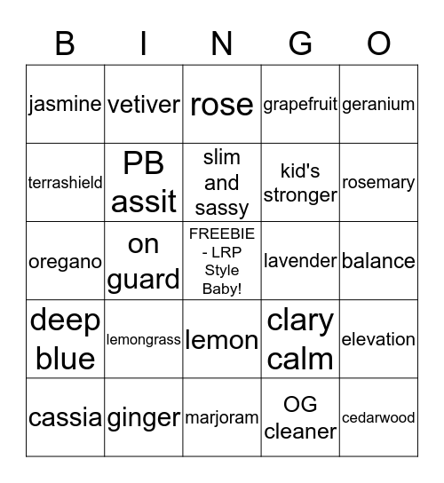 Hey Oil Girl - dōTERRA  Bingo Card