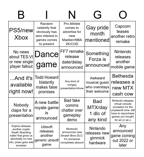 Bingo Card