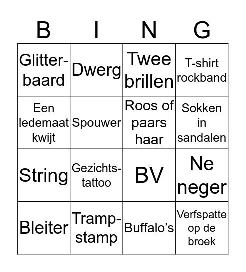 Bingo XO Bingo Card