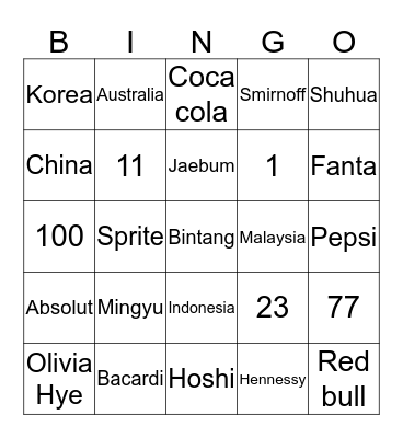 Dila's Bingo Card