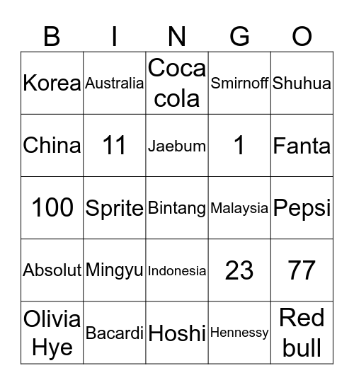 Dila's Bingo Card