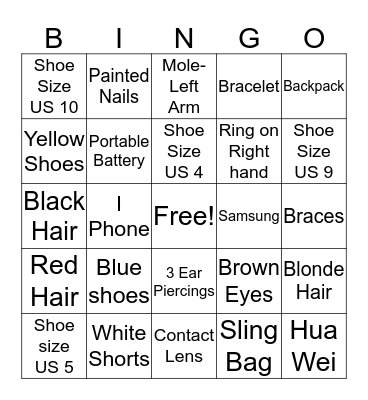 Someone with...BINGO Card